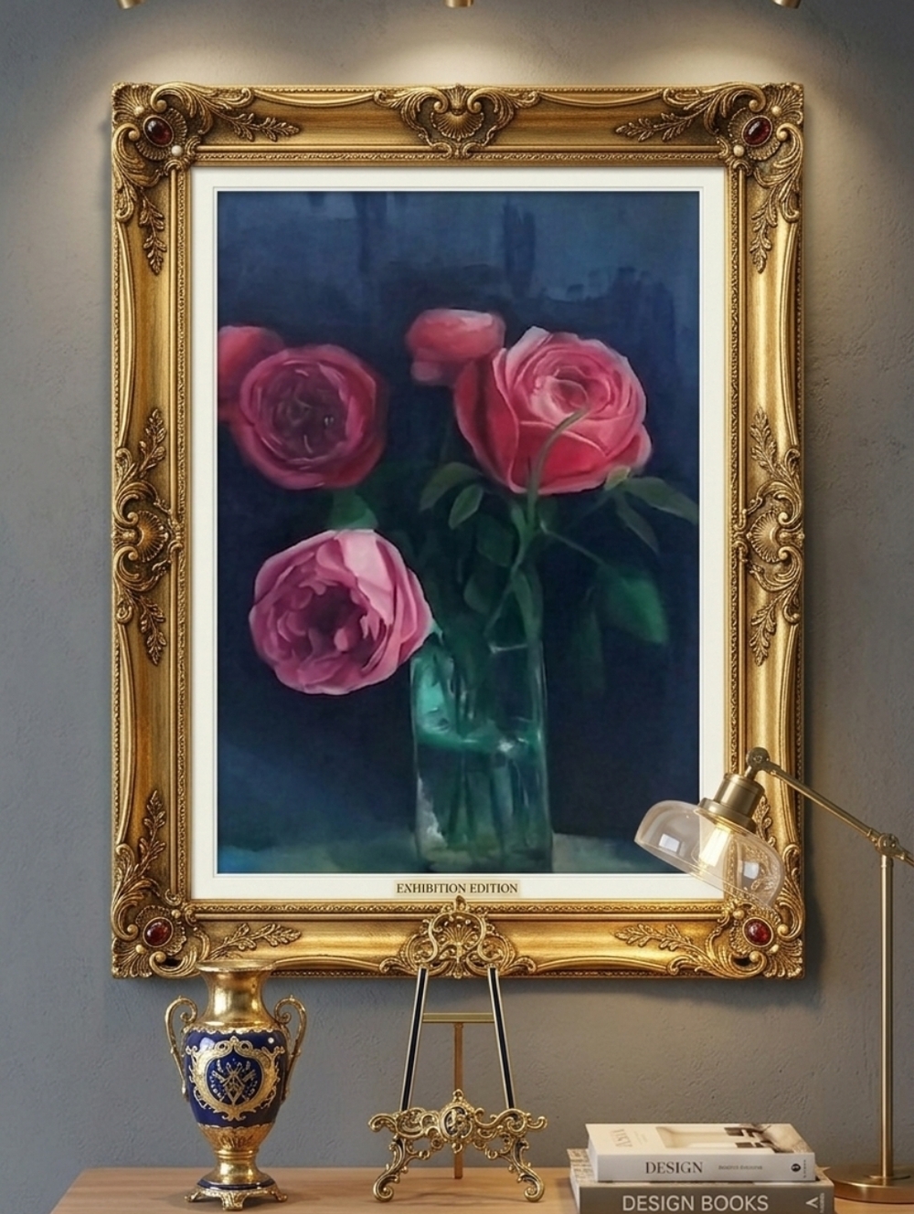 Framed Pink Rose Still Life Wall Art - Home Art - Picture 2 of 3